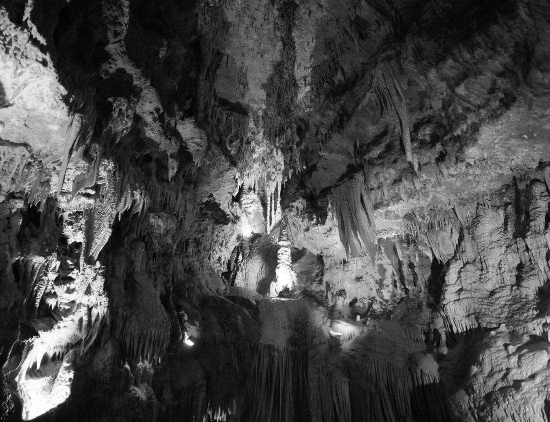 Noah Jigsaw Puzzle Great Kiva at Aztec Ruins National Monument in New Mexico. Best preserved Chacoan structures including Aztec West great house built by ancestral Pueblo people. Reconstructed kiva, religious site in black white 1000 pieces