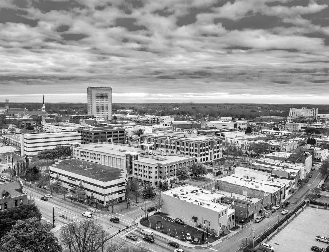 Noah Jigsaw Puzzle Town of Ljutomer church view, northeastern Slovenia in black white 1000 pieces