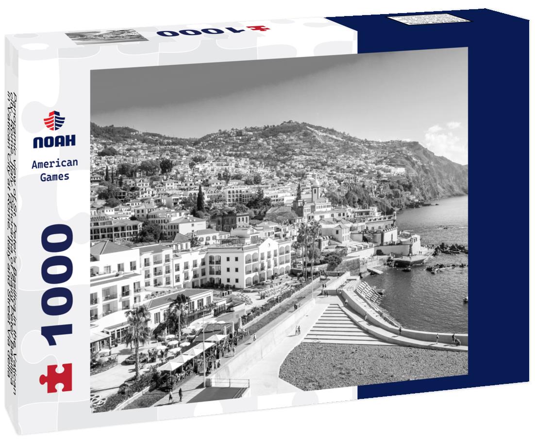 St. Peter's Basilica in the Vatican city, Rome, Italy. Saint Peter Basilica in Vatican City at Rome, Italy and Street Via della Conciliazione at sunset sky 1000pc PuzzleBlack and White