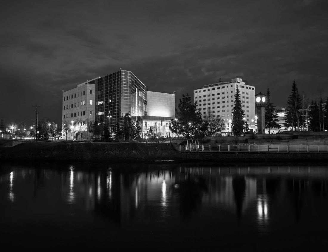 Noah Jigsaw Puzzle View at Whispering Cave, Hocking Hills State Park, Ohio in black white 1000 pieces