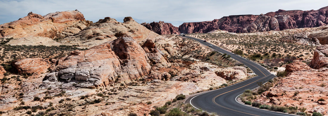 Noah Jigsaw Puzzle Upper view of road at stone desert, Valley of Fire State Park in Southern Nevada, landscape in USA panorama 1000 pieces