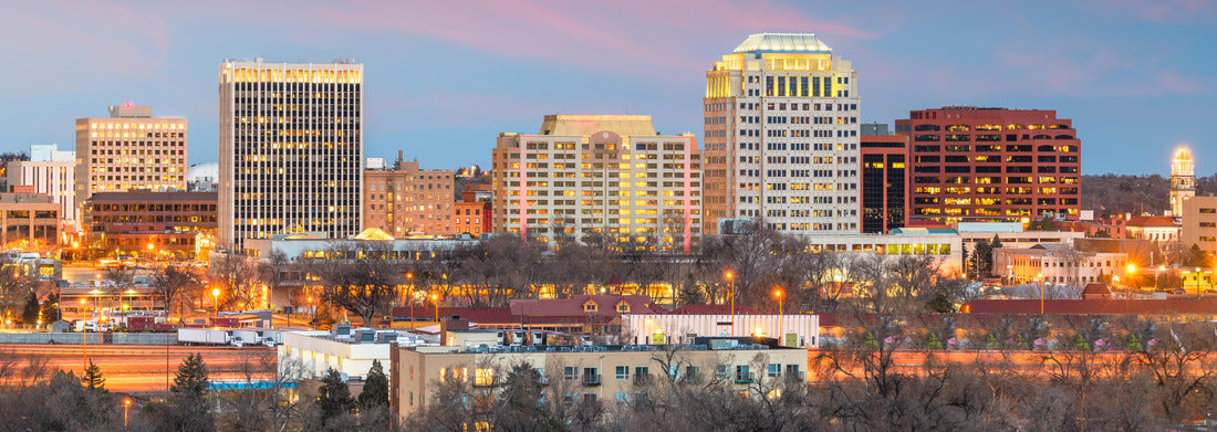 Noah Jigsaw Puzzle Colorado Springs, Colorado, USA downtown city skyline at dusk panorama 1000 pieces