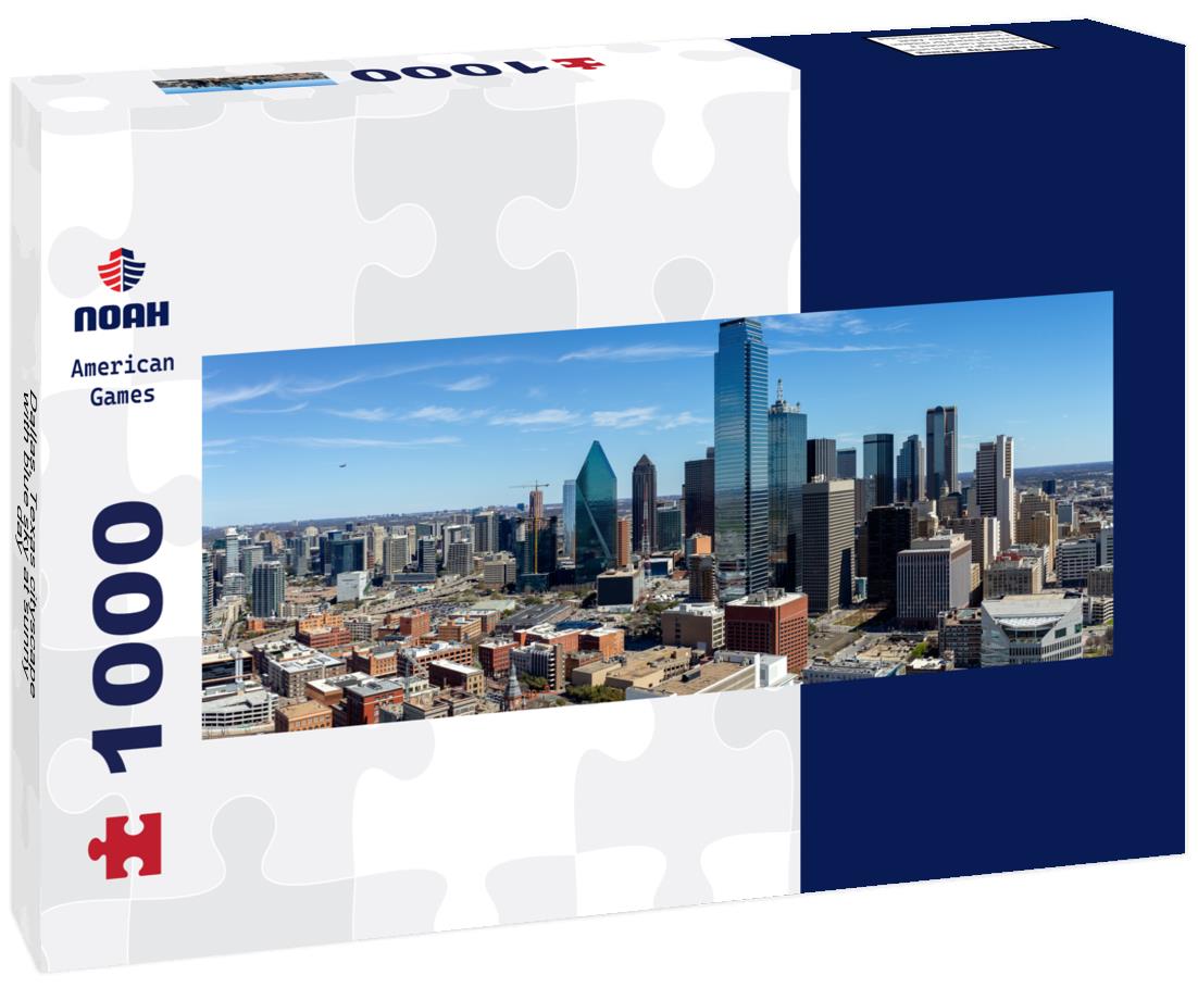 Noah Jigsaw Puzzle Dallas, Texas cityscape with blue sky at sunny day panorama 1000 pieces