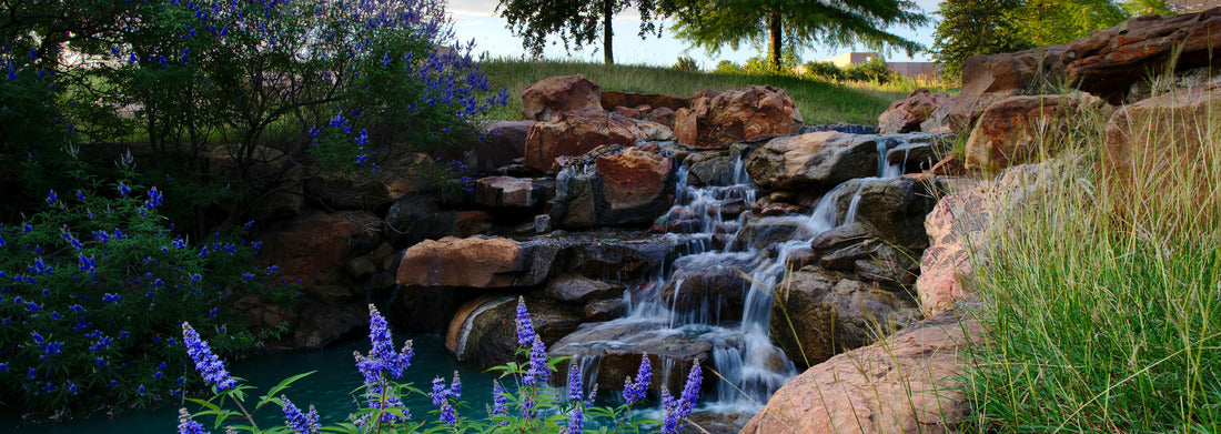 Noah Jigsaw Puzzle A waterfall in a beautiful Frisco, TX park panorama 1000 pieces