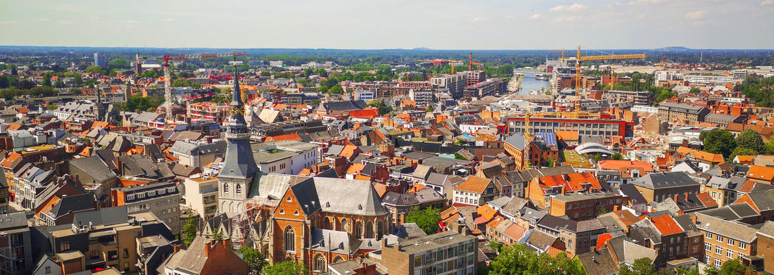 Noah Jigsaw Puzzle Hasselt City Center Skyline with blue sky in summer, in the province of Limburg, Belgium panorama 1000 pieces