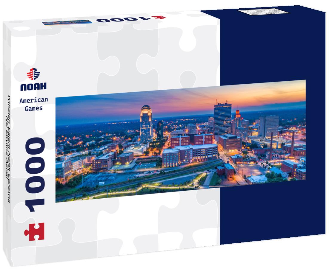 Winston-Salem North Carolina NC Skyline Aerial 1000pc Panoramic Puzzle