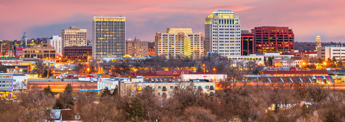 Noah Jigsaw Puzzle Colorado Springs, Colorado, USA downtown city skyline at dusk panorama 1000 pieces