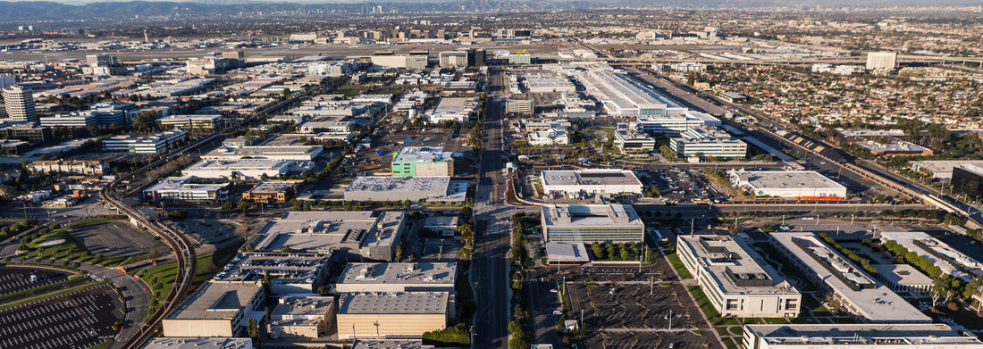 Noah Jigsaw Puzzle Aerial of industrial buildings along South Douglas Street in El Segundo near LAX and Los Angeles, California panorama 1000 pieces