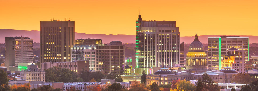 Noah Jigsaw Puzzle Boise, Idaho, USA downtown cityscape at twilight panorama 1000 pieces