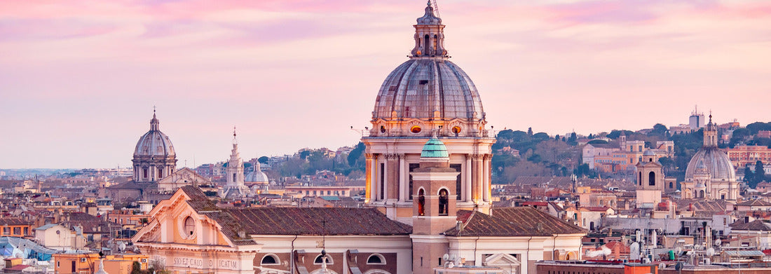 the city of Rome from Castel Sant'Angelo, Saint Peter's Square in the Vatican 1000pc Panoramic Puzzle