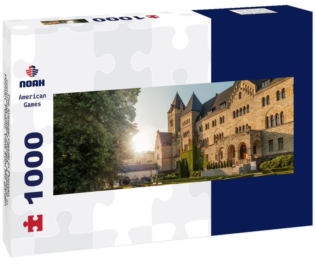 The Imperial Castle in Poznan, commonly called Zamek, a palace in Poznan, Poland. View from the garden 1000pc Panoramic Puzzle