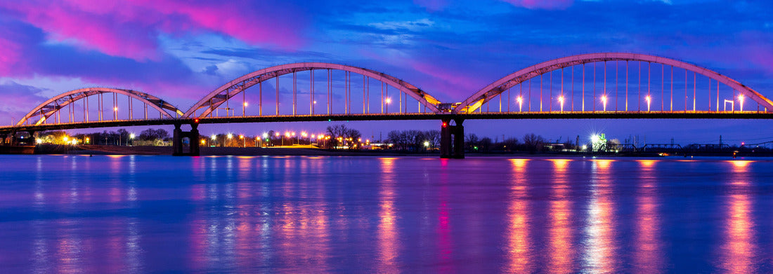 Noah Jigsaw Puzzle Centennial Bridge over Mississippi River in Rock Island IL and Davenport IA panorama 1000 pieces
