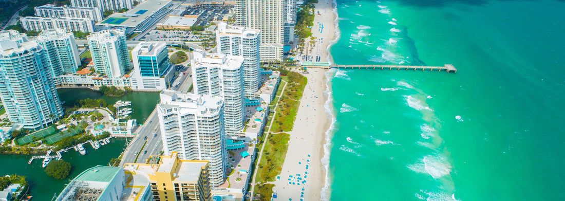 Noah Jigsaw Puzzle Aerial view of the beach at Sunny Isles. Miami. Florida. USA panorama 1000 pieces