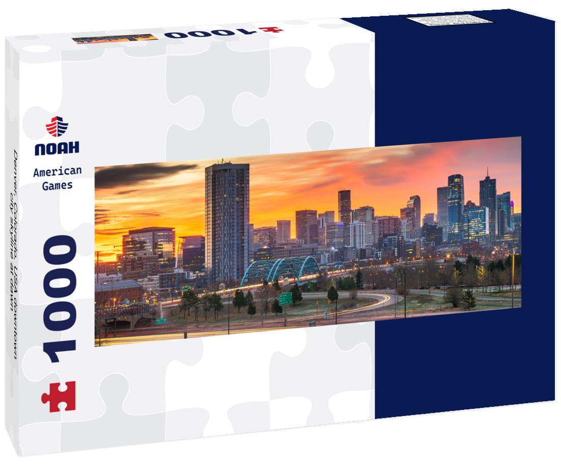 Noah Jigsaw Puzzle Denver, Colorado, USA downtown city skyline at dawn panorama 1000 pieces