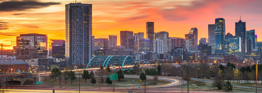 Noah Jigsaw Puzzle Denver, Colorado, USA downtown city skyline at dawn panorama 1000 pieces