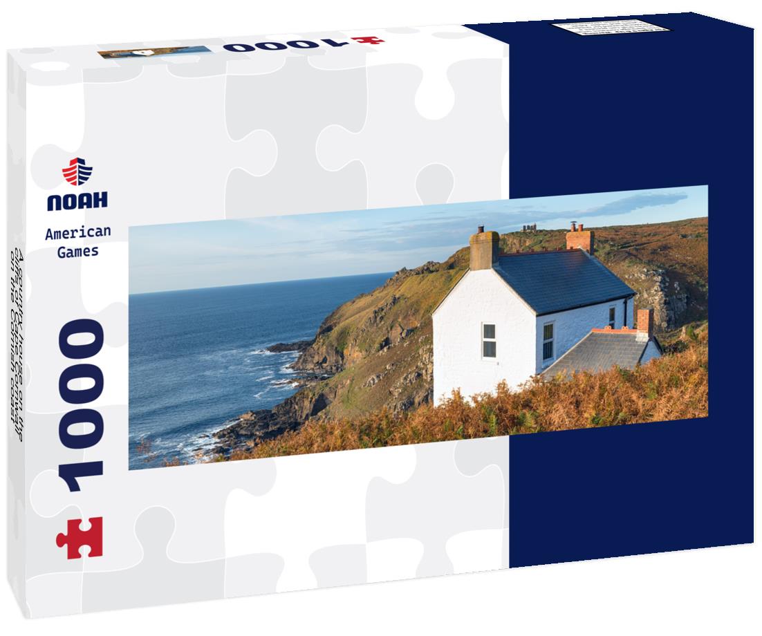 Noah Jigsaw Puzzle A country house on the cliffs of Cape Cornwall on the Cornish coast panorama 1000 pieces