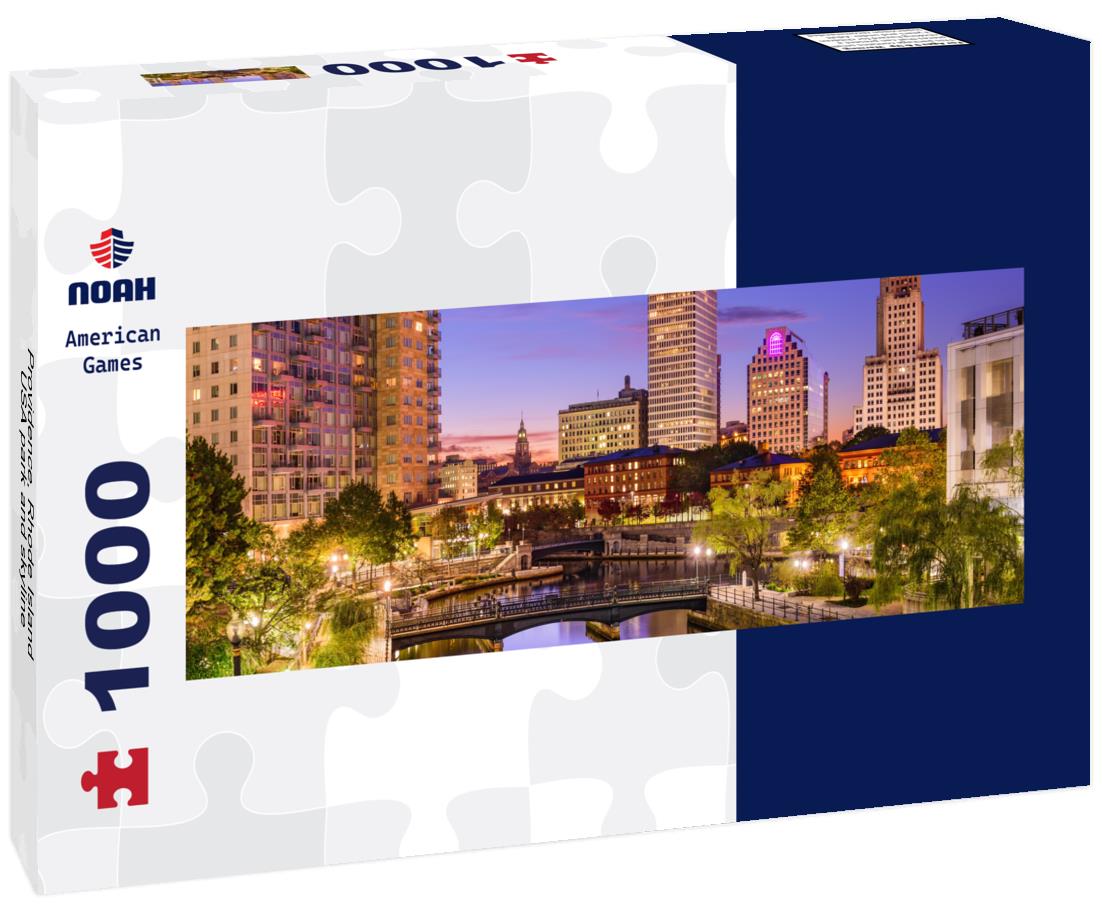 Providence, Rhode Island, USA park and skyline 1000pc Panoramic Puzzle
