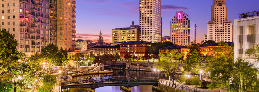 Providence, Rhode Island, USA park and skyline 1000pc Panoramic Puzzle