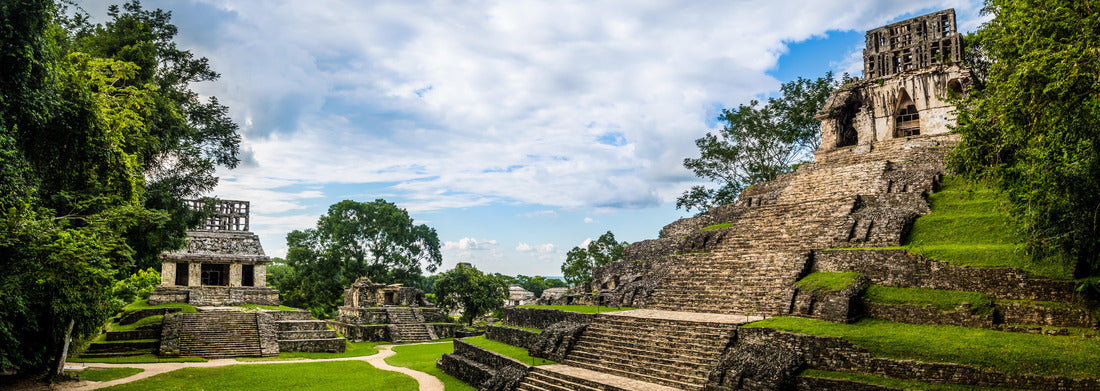 Noah Jigsaw Puzzle Temple of the Cross group at the main ruins of Palenque - Chiapas, Mexico panorama 1000 pieces