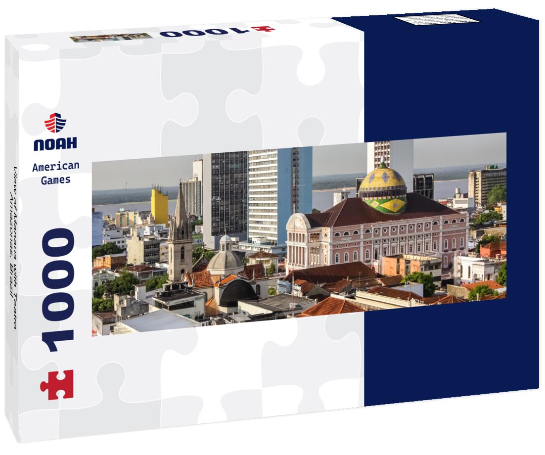 Manaus with Teatro Amazonas, Brazil 1000pc Panoramic Puzzle