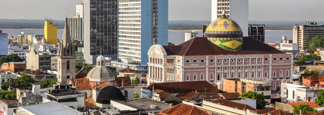Manaus with Teatro Amazonas, Brazil 1000pc Panoramic Puzzle