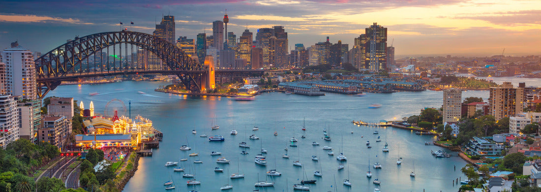 Noah Jigsaw Puzzle Sydney. Cityscape image of Sydney, Australia with Harbour Bridge and Sydney skyline during sunset panorama 1000 pieces