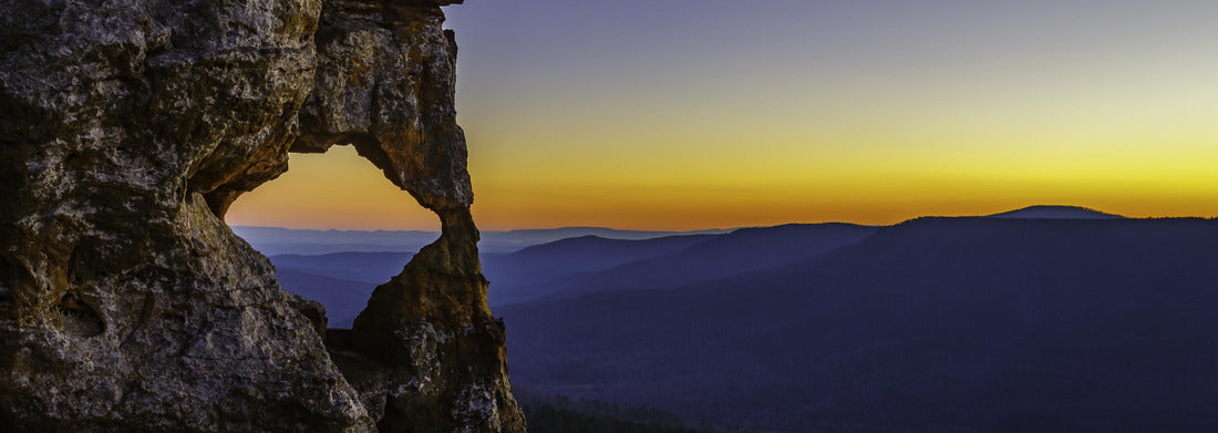 the Boston Mountains, looking out over the Ozark National Forest of Arkansas 1000pc Panoramic Puzzle
