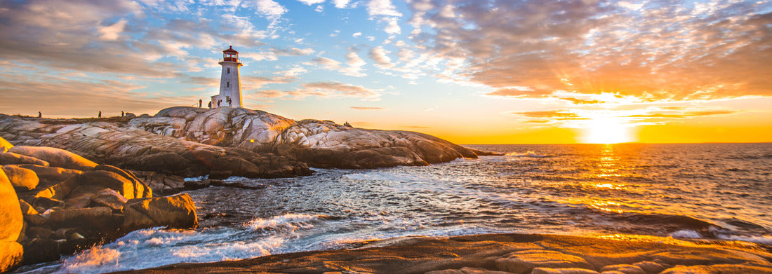 Noah Jigsaw Puzzle Peggy's Cove Hellhouse Sunset Ocean view landscape in Halifax, Nova Scotia panorama 1000 pieces