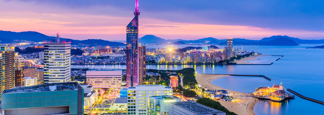 Noah Jigsaw Puzzle Fukuoka, Japan downtown city skyline panorama 1000 pieces