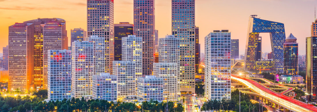 Noah Jigsaw Puzzle Beijing, China modern financial district skyline at dusk panorama 1000 pieces