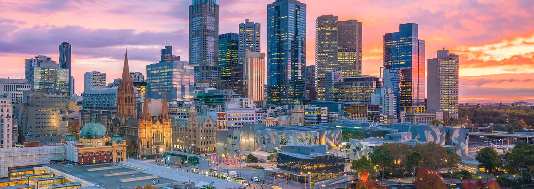 Noah Jigsaw Puzzle Melbourne city skyline at twilight in Australia panorama 1000 pieces