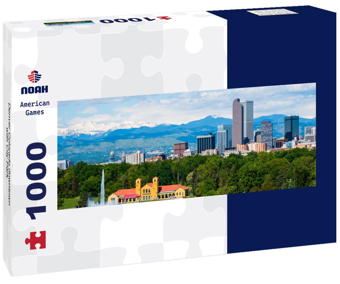 Noah Jigsaw Puzzle Denver Colorado downtown with City Park panorama 1000 pieces
