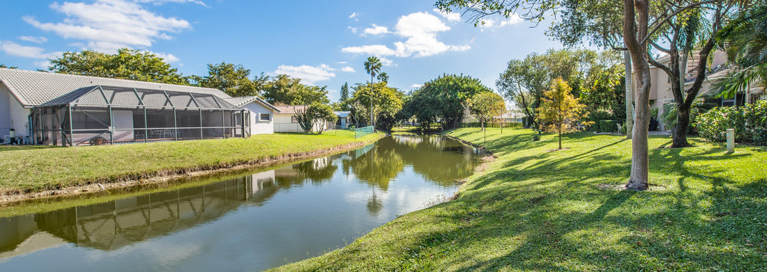 Noah Jigsaw Puzzle Coral Springs, FL, USA: view of the lake and houses panorama 1000 pieces