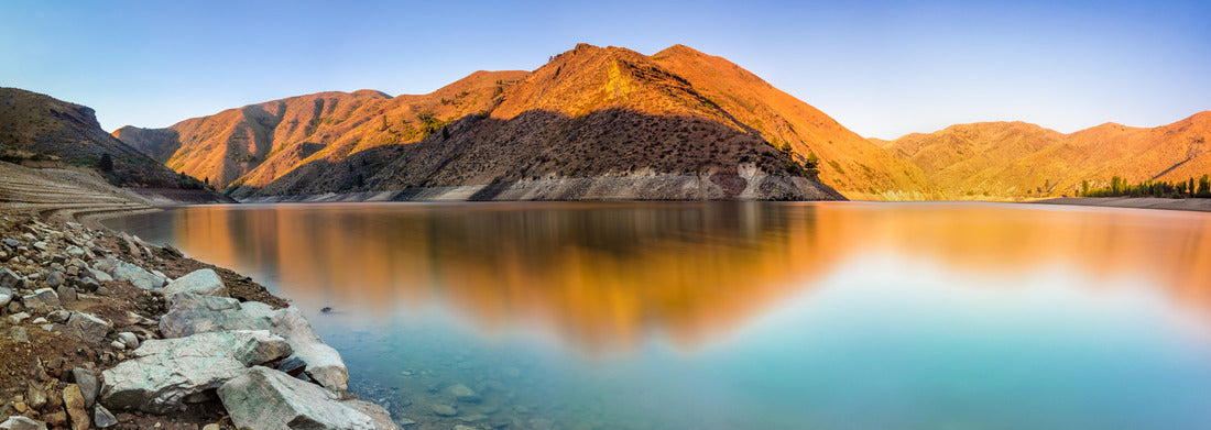 Noah Jigsaw Puzzle First sunlight hits the mountains at Lucky Peak State Park, just outside Boise, Idaho panorama 1000 pieces