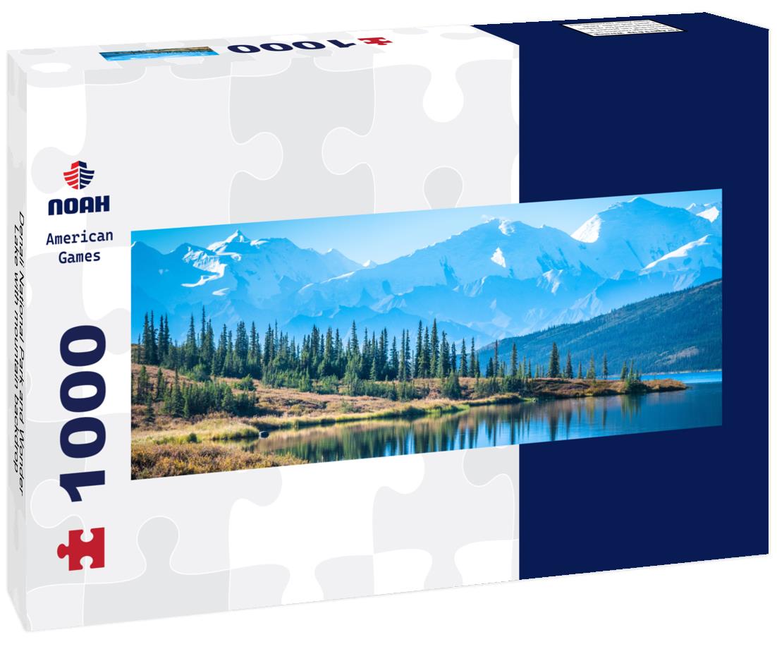 Noah Jigsaw Puzzle Denali National Park and Wonder Lake with mountain backdrop panorama 1000 pieces