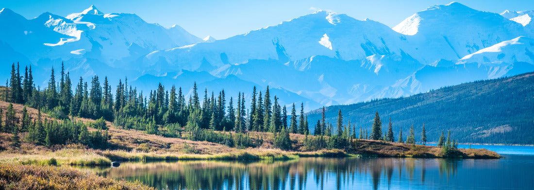 Noah Jigsaw Puzzle Denali National Park and Wonder Lake with mountain backdrop panorama 1000 pieces