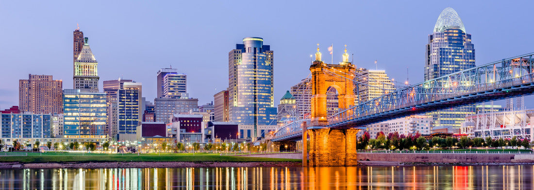 Noah Jigsaw Puzzle Cincinnati, Ohio, USA downtown skyline on the Ohio River panorama 1000 pieces