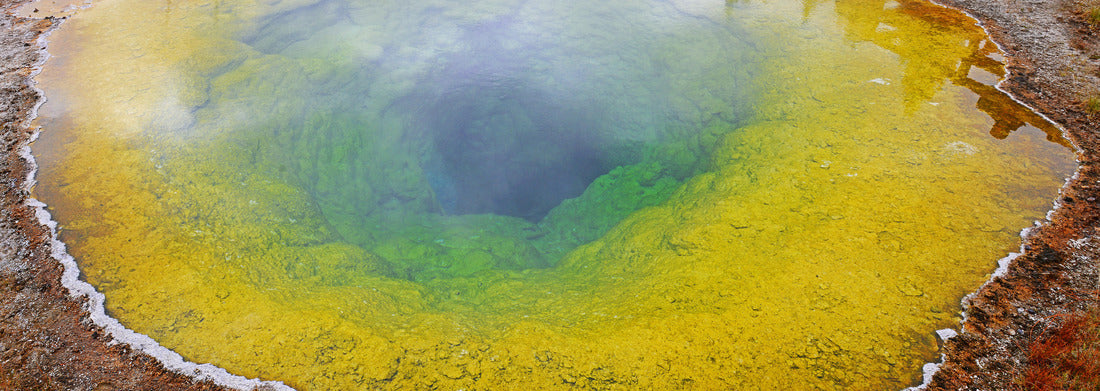 Noah Jigsaw Puzzle Panorama of the Morning Glory pool inside Yellowstone National Park, Wyoming, USA panorama 1000 pieces