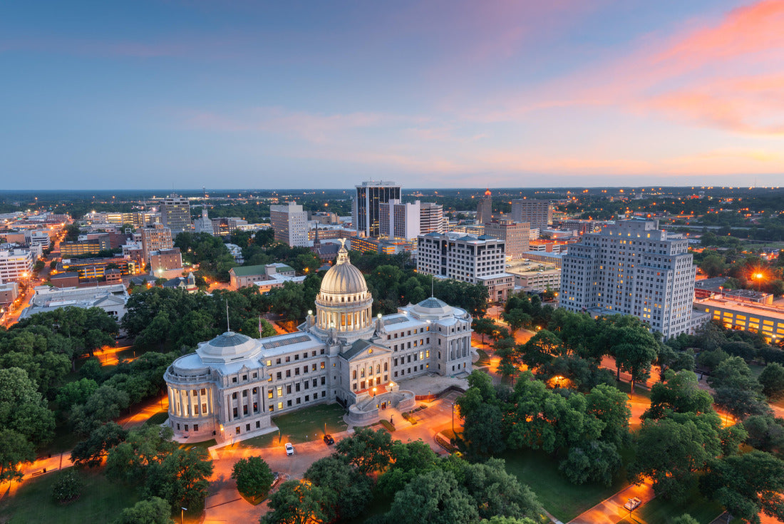 Noah Jigsaw Puzzle Jackson, Mississippi, USA Skyline over the Capitol Building at dusk 2000 pieces