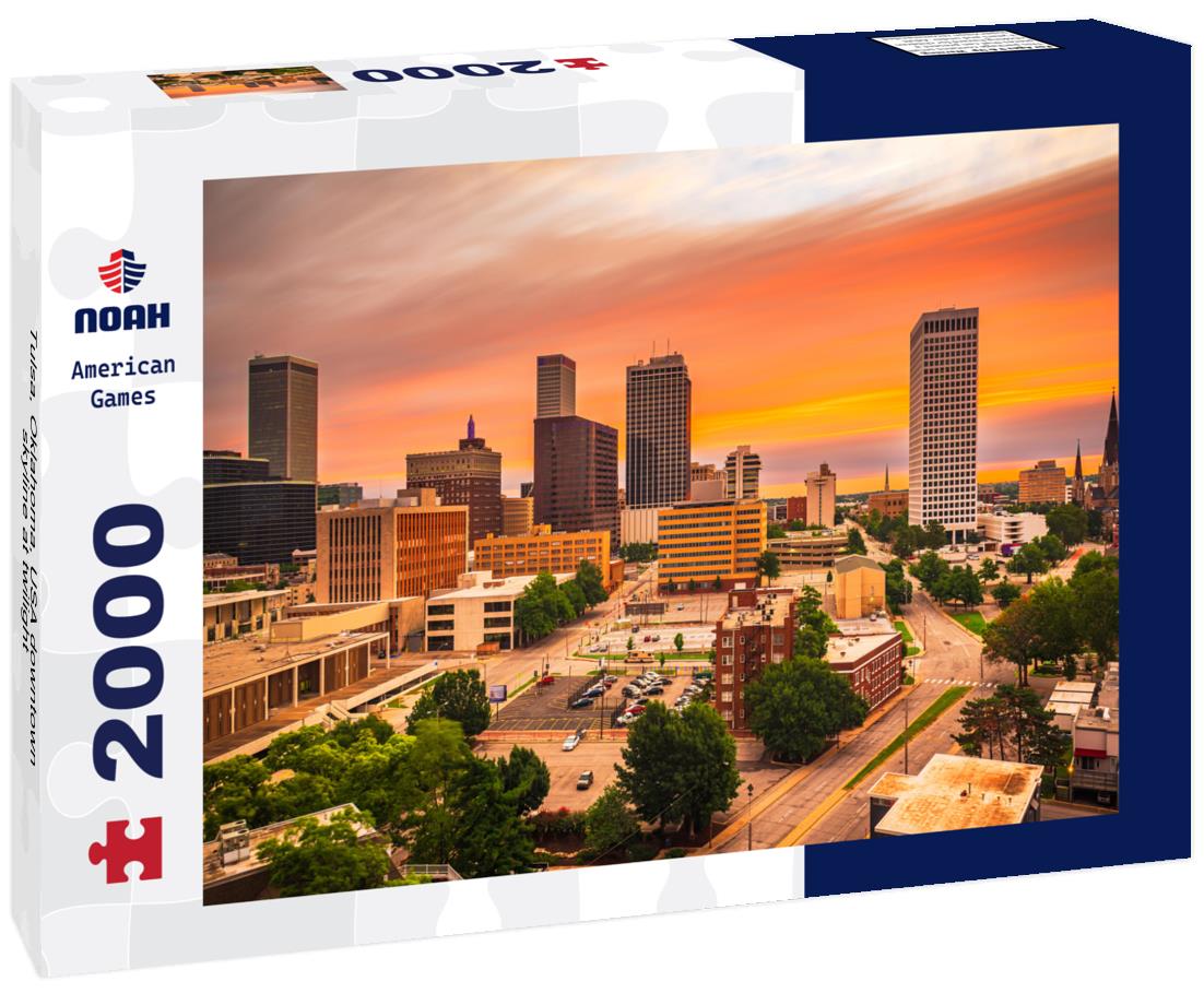 Noah Jigsaw Puzzle Tulsa, Oklahoma, USA downtown skyline at twilight 2000 pieces