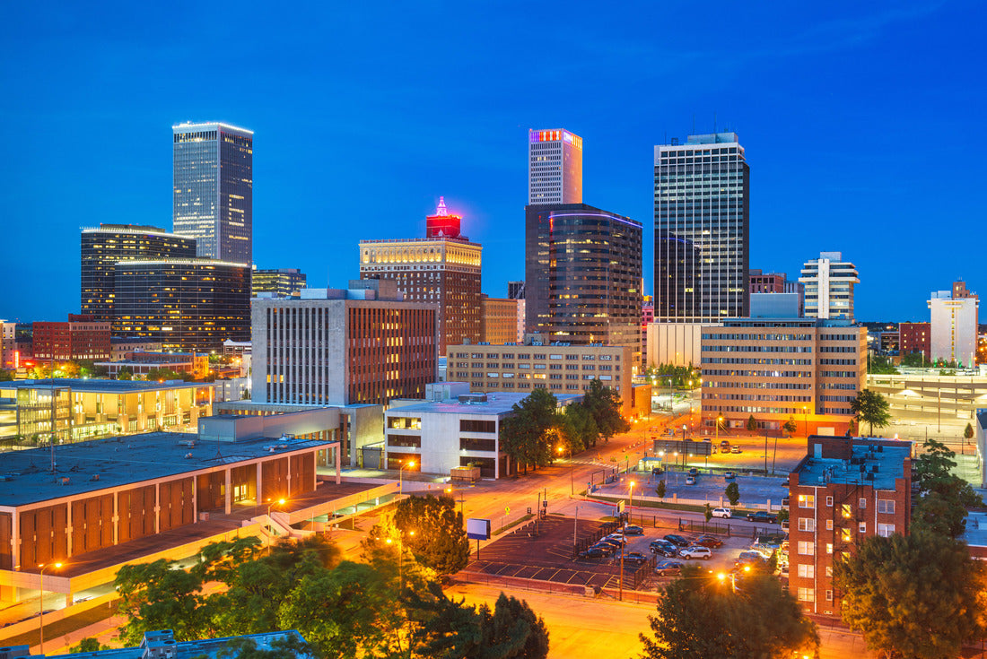 Noah Jigsaw Puzzle Tulsa, Oklahoma, USA downtown city skyline at twilight 2000 pieces