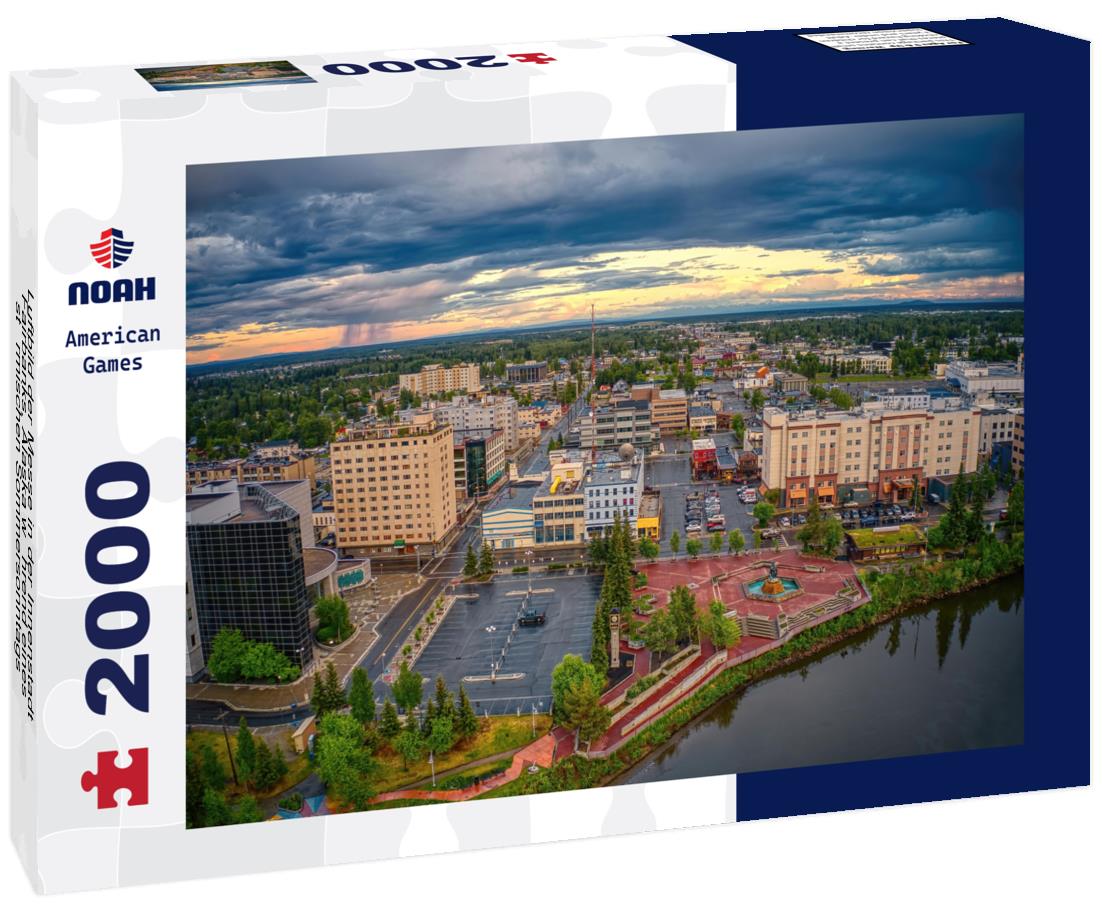 Noah Jigsaw Puzzle Luftbild der Messe in der Innenstadt, Fairbanks, Alaska während eines stürmischen Sommersonntags 2000 pieces