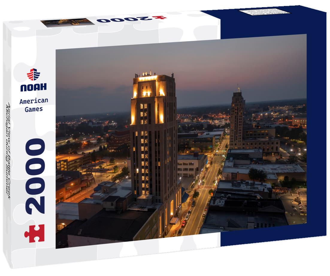 Noah Jigsaw Puzzle Aerial View of Battle Creek, Michigan during Summer 2000 pieces