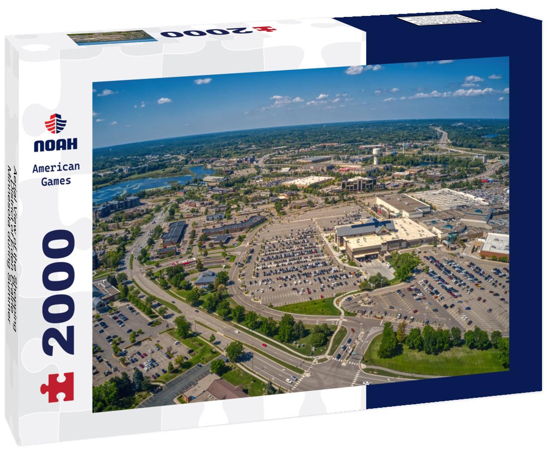 Noah Jigsaw Puzzle Aerial View of the Shopping District of Eden Prairie, Minnesota during Summer 2000 pieces