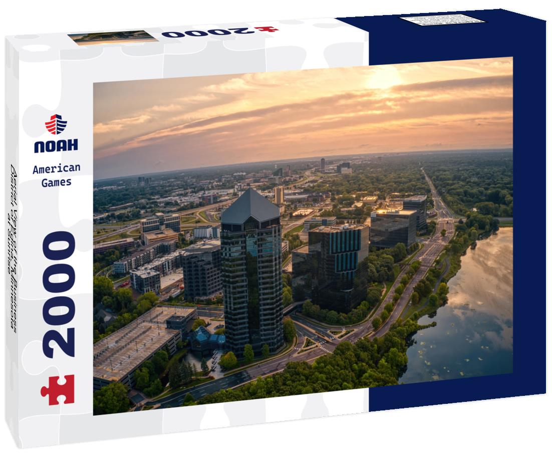 Noah Jigsaw Puzzle Aerial View of the Business District of Edina, Minnesota at Sunrise 2000 pieces