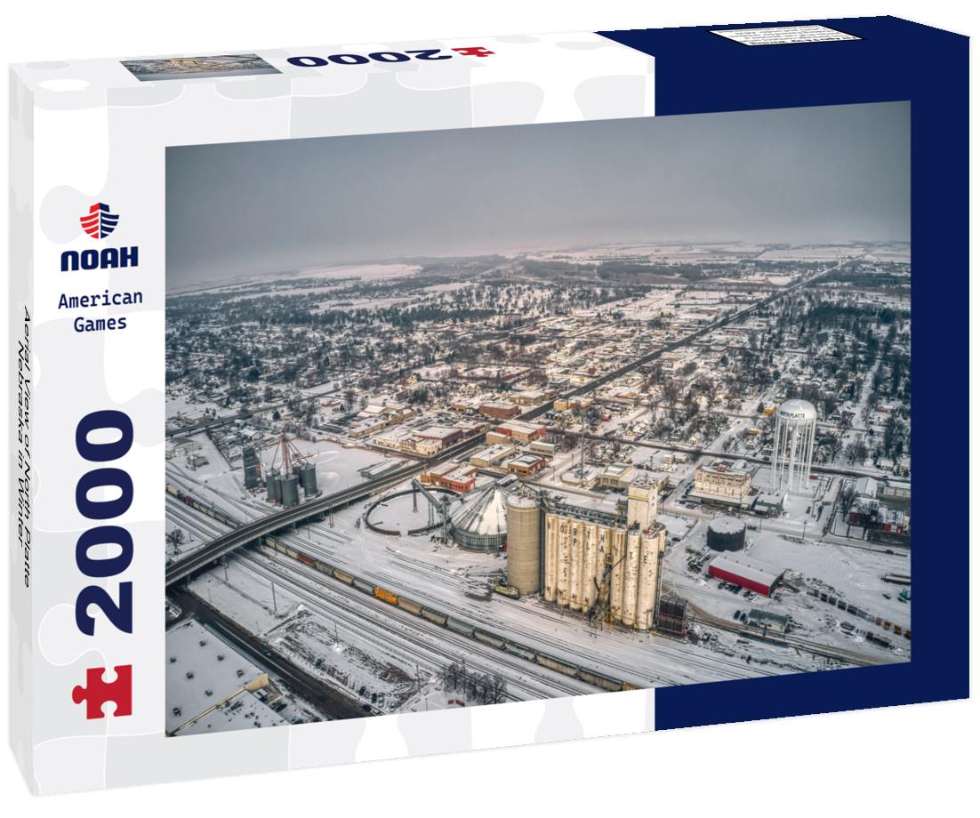 Noah Jigsaw Puzzle Aerial View of North Platte, Nebraska in Winter 2000 pieces