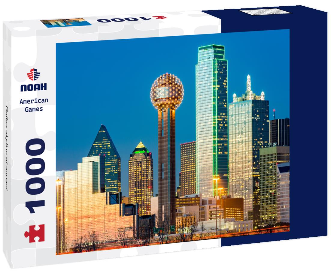 Noah Jigsaw Puzzle Dallas skyline at sunset 1000 pieces