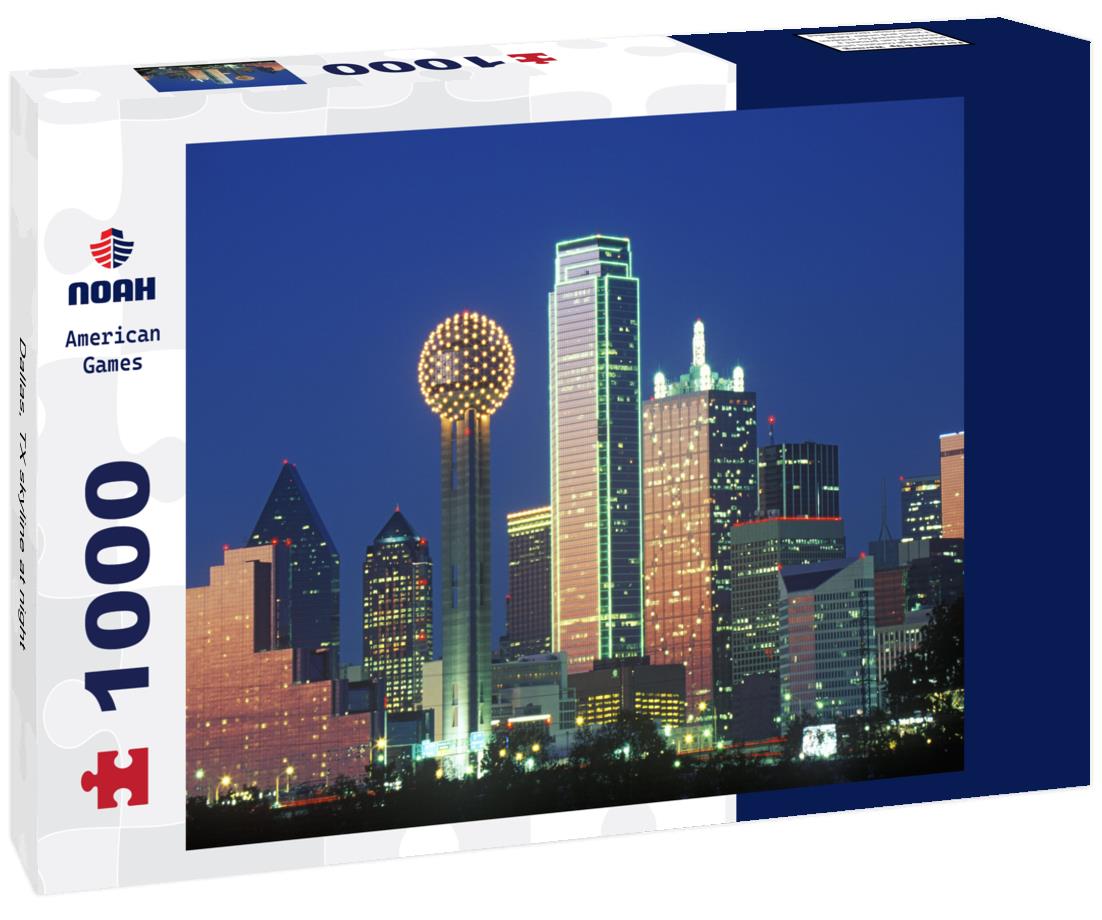 Noah Jigsaw Puzzle Dallas, TX skyline at night 1000 pieces