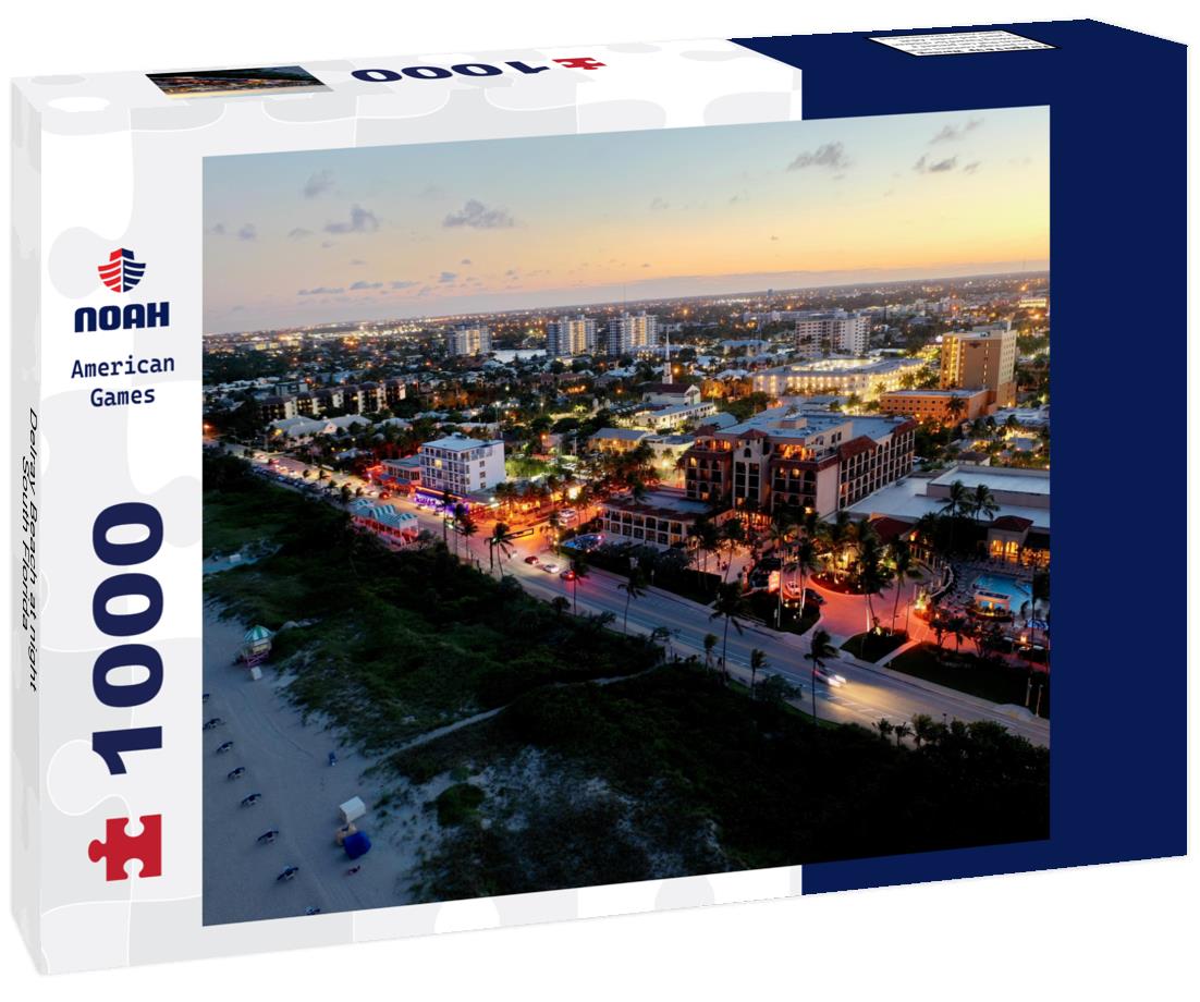 Noah Jigsaw Puzzle Delray Beach at night, South Florida 1000 pieces