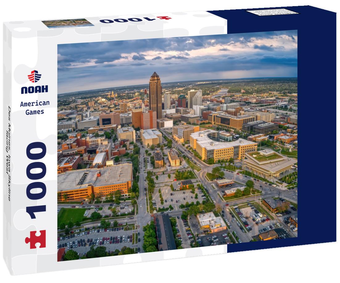Noah Jigsaw Puzzle Des Moines, Iowa Skyline facing West 1000 pieces